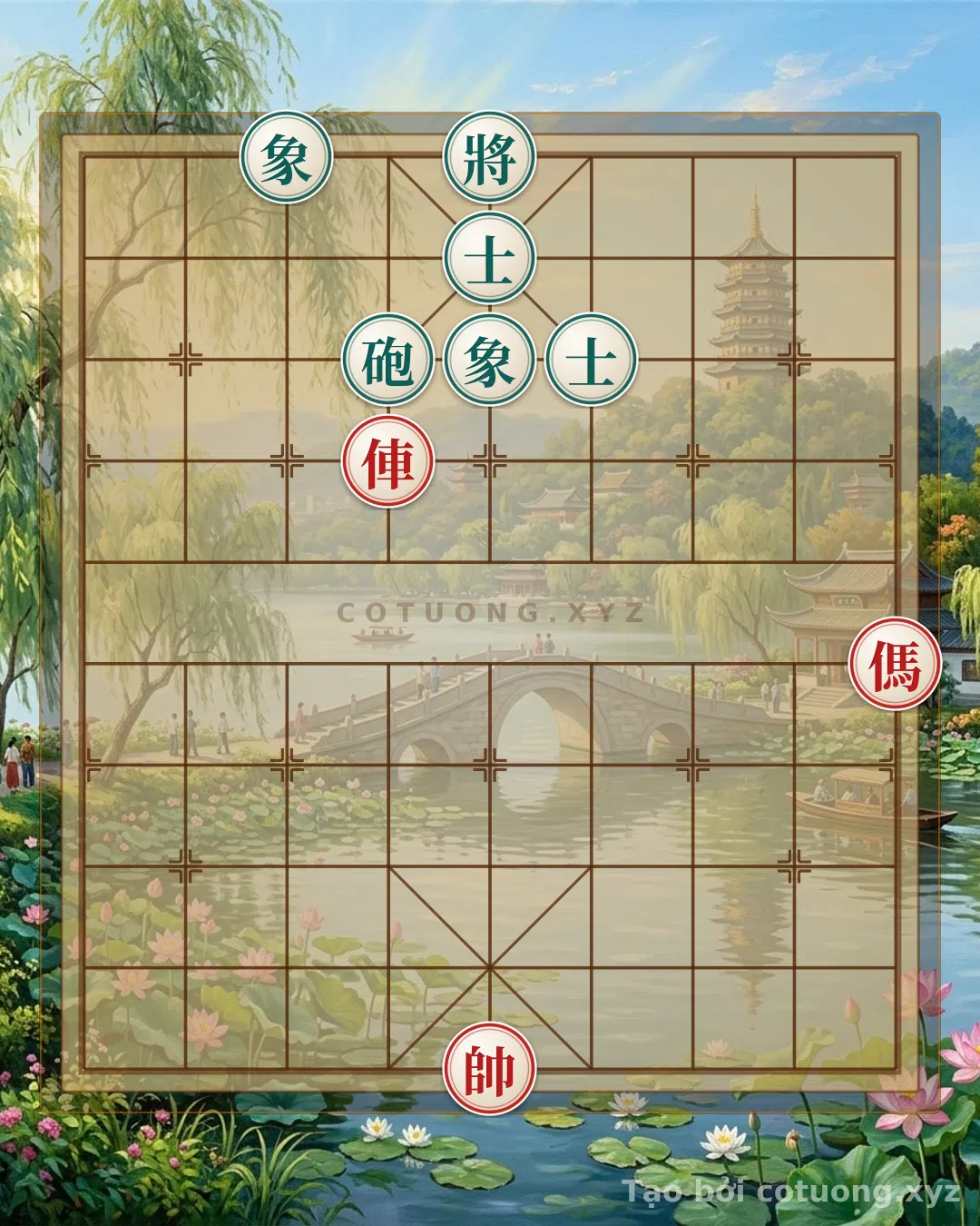 Thế cờ: Chess Strategy Insight: When the Red Rook and Horse Interlock, the Black General Faces Unexpected Peril — Cờ Tướng Online