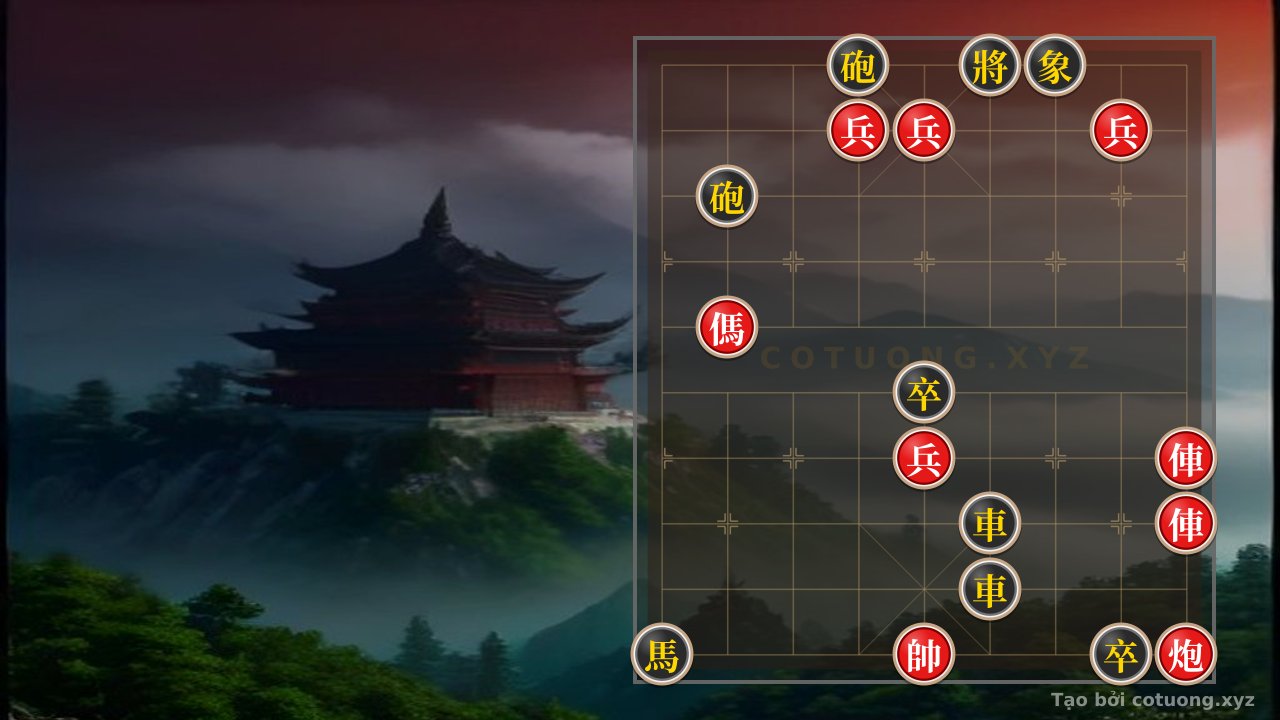 Thế cờ: Classic Xiangqi: How to Red Checkmate Black with Two Rooks in 9 Moves — Cờ Tướng Online