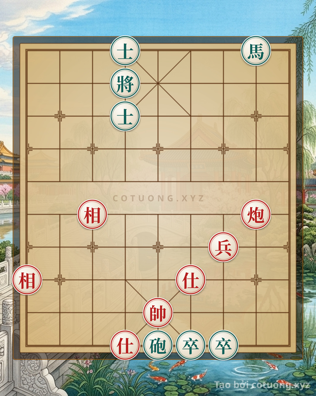 Challenge: Red General Chess: Defensive Counterattack Artistry in the Double Horse Face-to-Face Formation - Can you solve it?