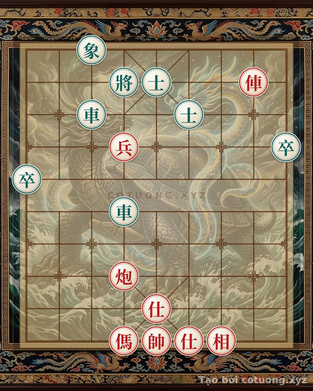 Thế cờ: Mystical Xiangqi Tips: When the Red Rook Cannon Horse Pawn Crushes the Black Double Rooks in a Fierce Head-to-Head Battle — Cờ Tướng Online