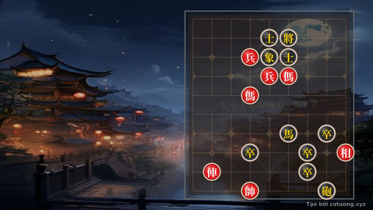 Thế cờ: A Turning Point in the Chessboard: Red Rook's Assault, Black Cannon's Counterattack - A Battle of Life and Death Between the Two Sides — Cờ Tướng Online