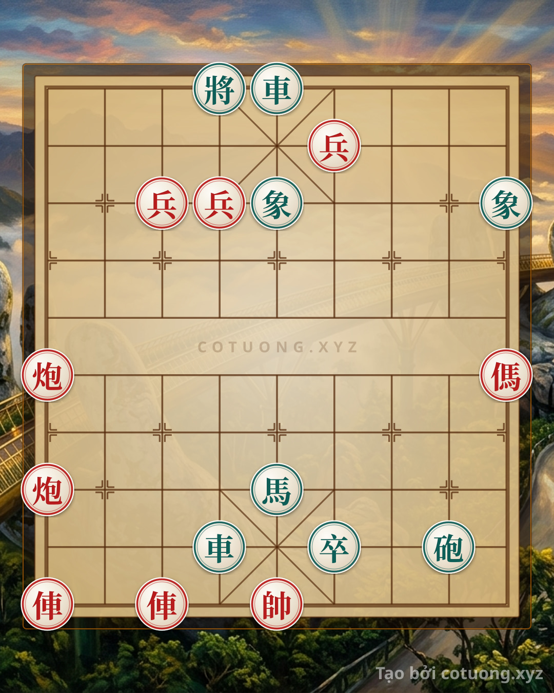 Challenge: Red General's Chess: Mastering the 'Double Horse' Opening Strategy - Can you solve it?