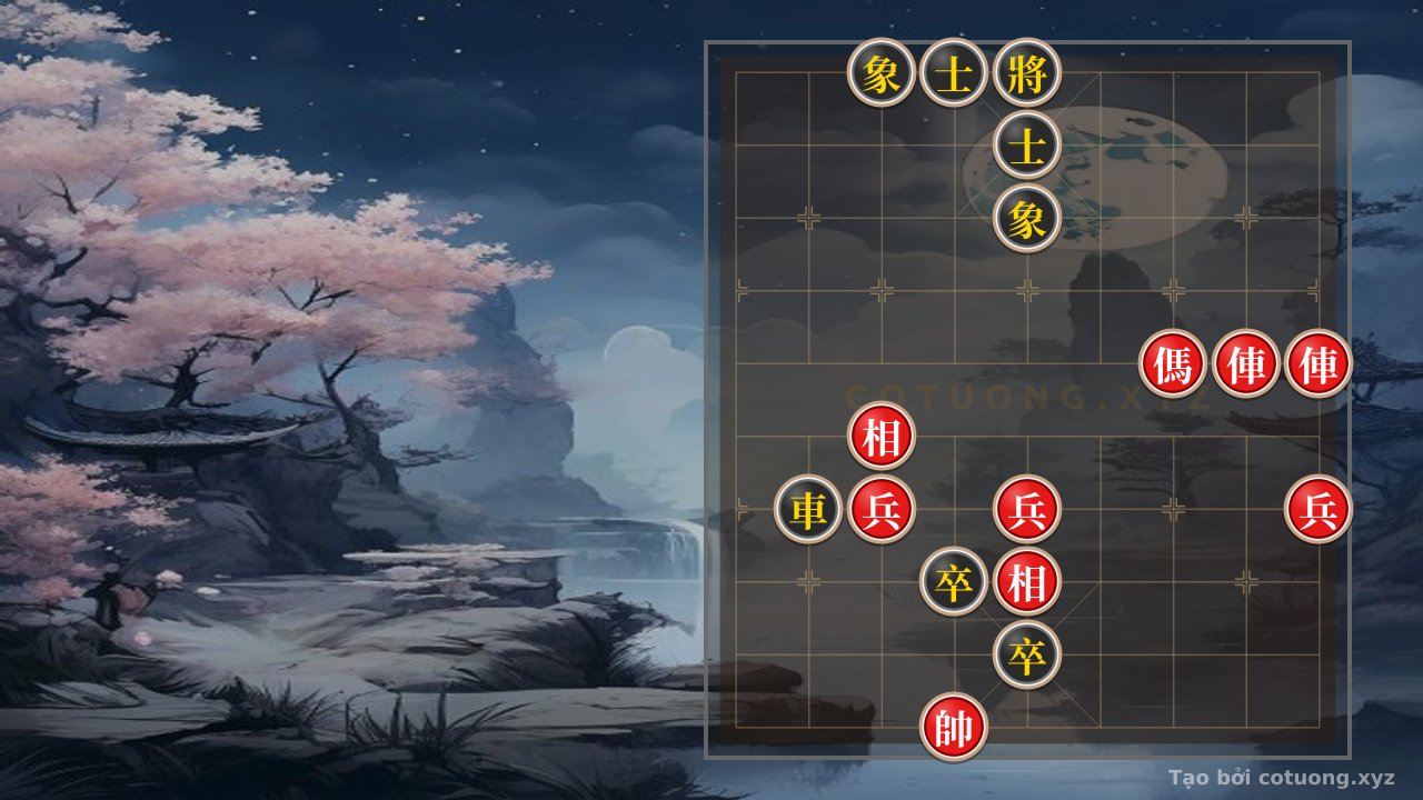 Thế cờ: Xiangqi: Red's Strategic Encirclement of Black in the Double Horse Formation — Cờ Tướng Online