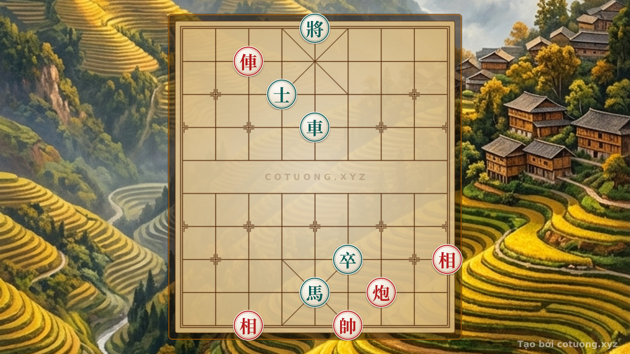 Thế cờ: Xiangqi: Rook Cannon 2 Bishops vs Rook Horse Chariot Advisor - The Secrets of the 611f Formation — Cờ Tướng Online
