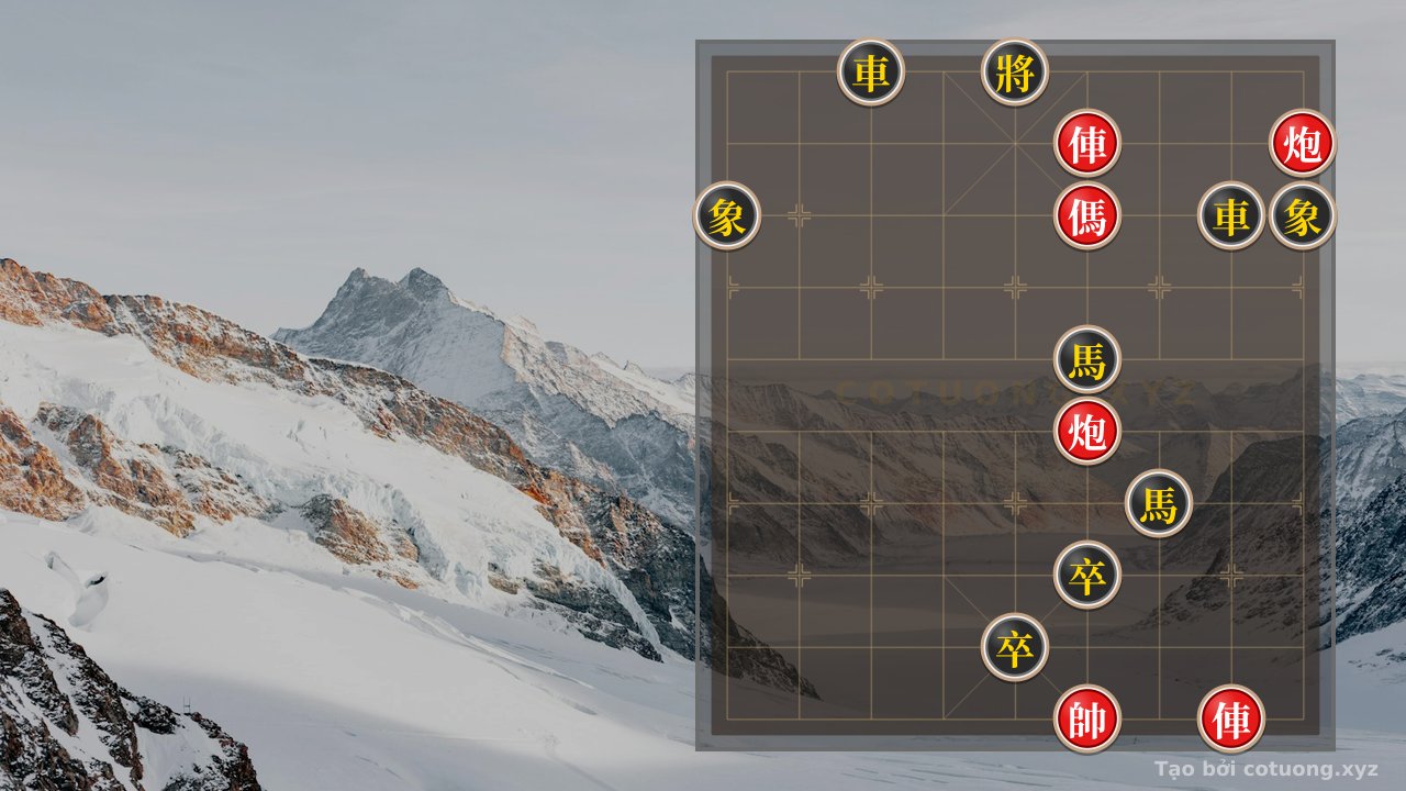 Thế cờ: Xiangqi: Mastering the Defense for Black in the 'Double Horse Interlock' Formation - How to Counter Red's Aggressive Strikes — Cờ Tướng Online