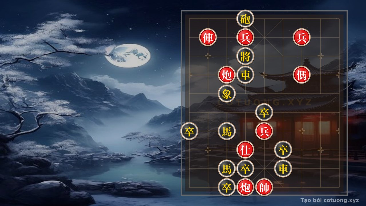 Thế cờ: Classic Checkmate: Red Chariot Breaks Formation, Cannon Horse Pierces in the Death Chessboard #56be — Cờ Tướng Online