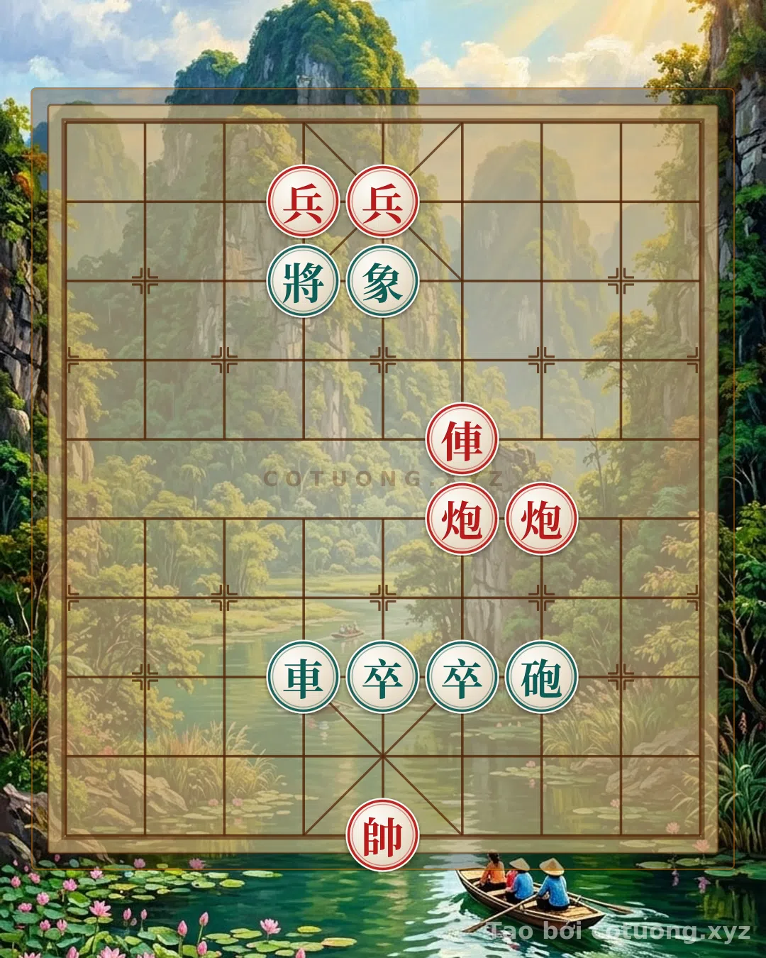 Thế cờ: Red-Black Chessboard: Cannon Trap & Chariot Ambush - Unexpected Tactical Surprise — Cờ Tướng Online