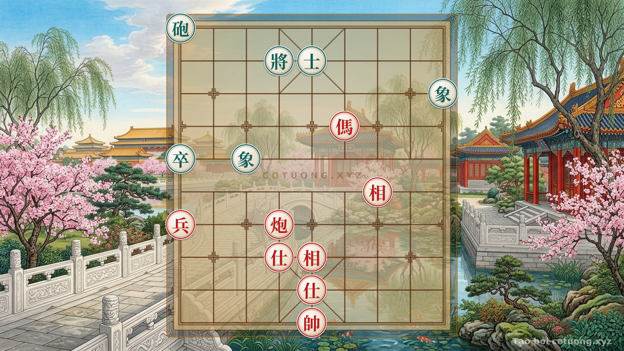 Thế cờ: Hidden Strategy: Cannon Horse Chariot 2 Advisors 2 Elephants - Psychological Checkmate — Cờ Tướng Online