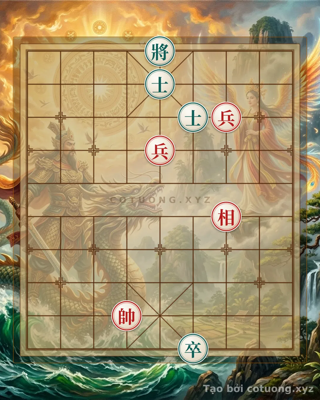 Thế cờ: Simple Yet Deadly Xiangqi Trick: 2 Pawns and 1 Elephant Crush 2 Advisors and 1 Pawn! — Cờ Tướng Online