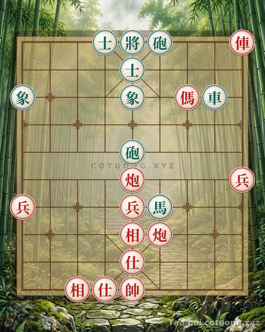 Thế cờ: Xiangqi: Black's Defensive Tactics in the Double Horse Face-to-Face Opening — Cờ Tướng Online