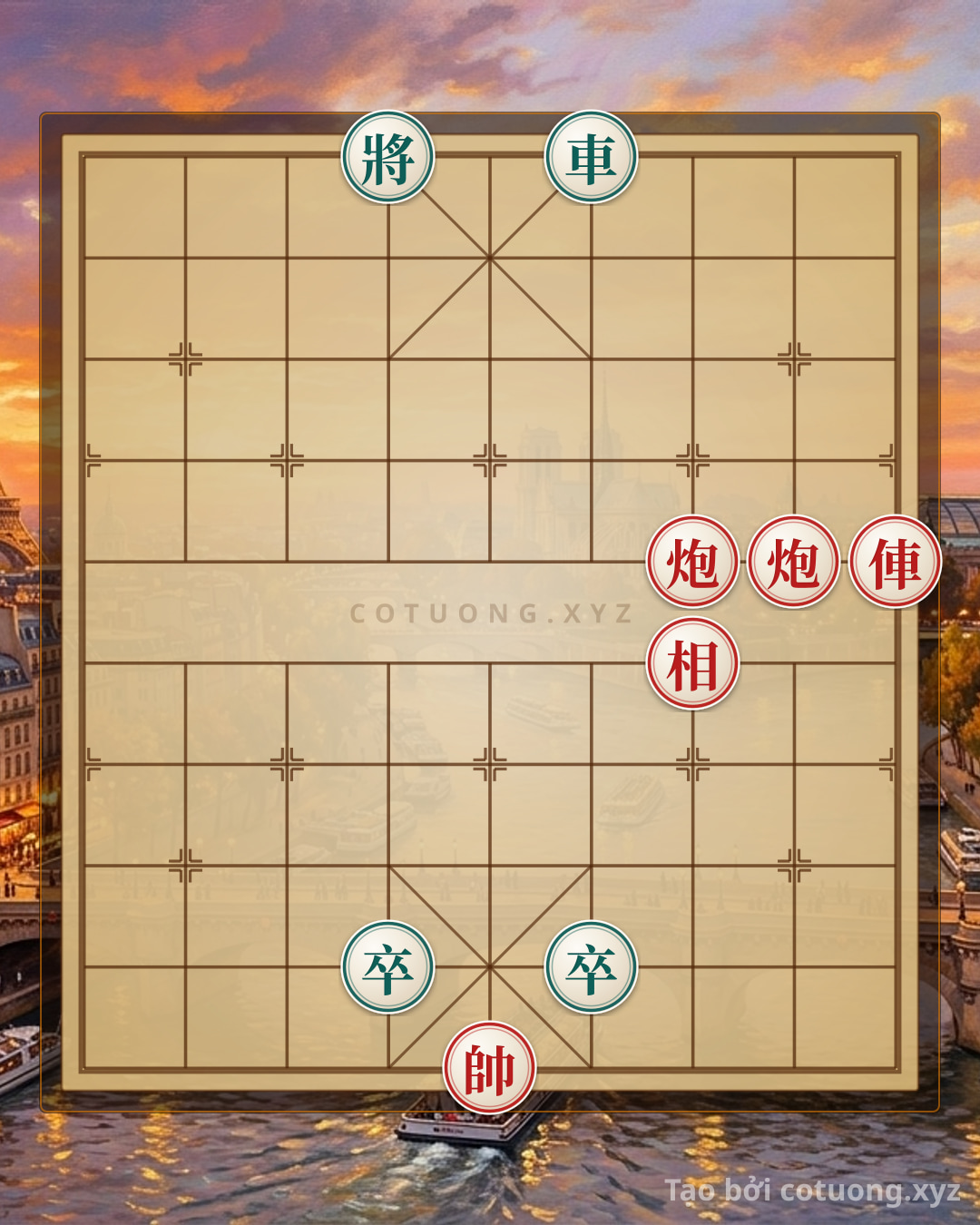 Challenge: Xiangqi: Counterattacking Defense Tactics with Two Cannons and One Chariot - Can you solve it?