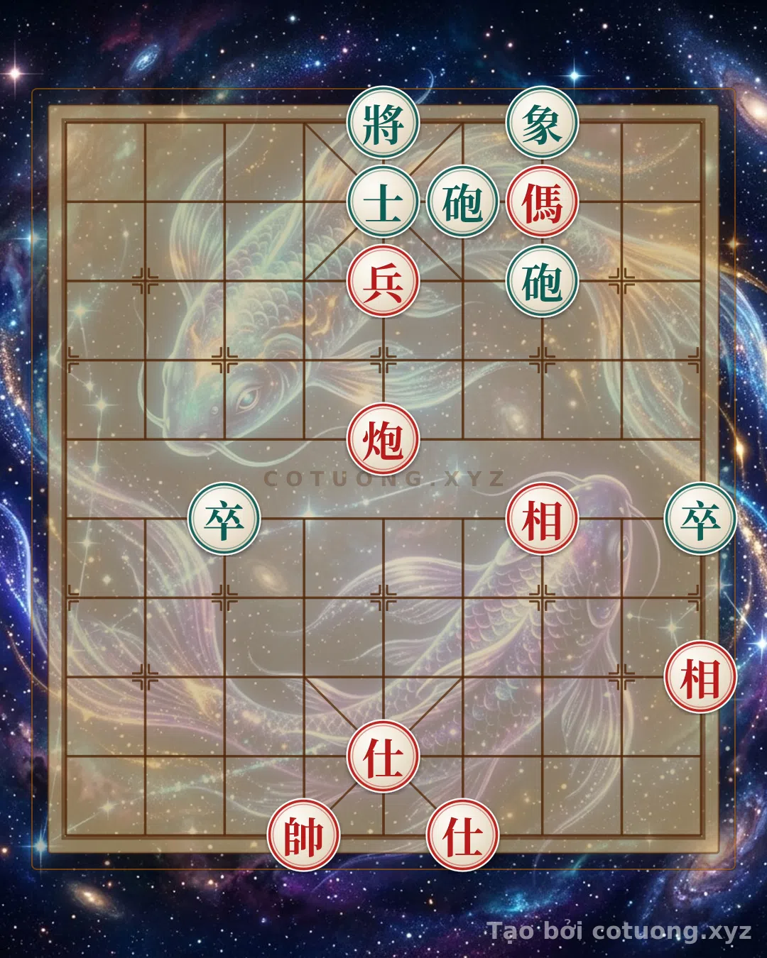 Thế cờ: The Secret to Defeating the Classic Xiangqi Trap: How Red's Horse, Cannon, and Rook Beat Black's Double Cannons in a Single Decisive Move — Cờ Tướng Online