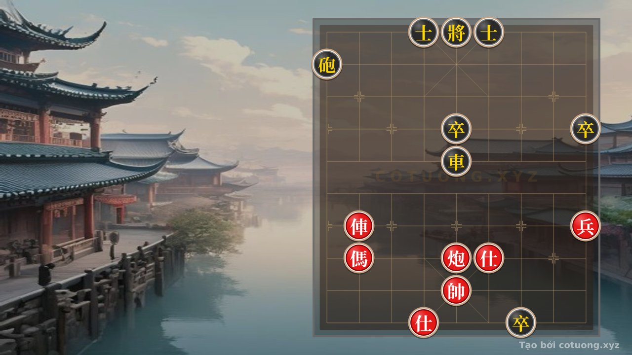 Thế cờ: Xiangqi Master's Secret: Red Rook Cannon Horse Pawn vs. Black Cannon Rook 3 Pawns - The Ultimate Counter-Cannon Strategy! — Cờ Tướng Online