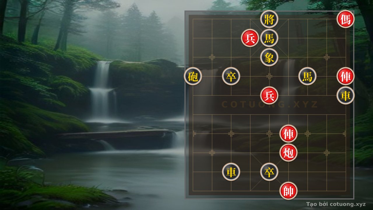 Thế cờ: Ancient Strategy: 2 Red Rooks and Cannons vs. 2 Black Rooks and Cannons - Rare Checkmate — Cờ Tướng Online