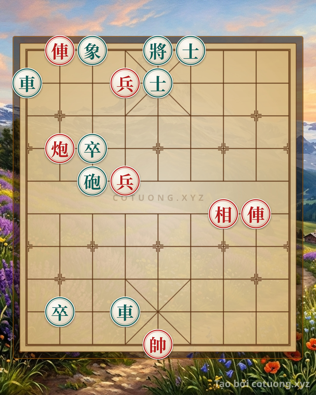 Challenge: Red General's Crushing Strategy: The 8-File Rook Rush - Guide to Playing Xiangqi Online - Can you solve it?
