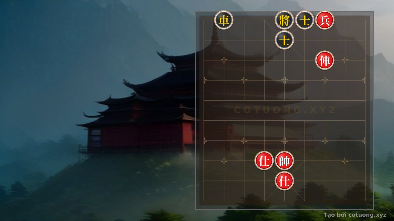 Thế cờ: Black Rook on File 2, Rank 10: A Strong Defensive Setup in the Deadly 'Two Horses Interlocking' Formation — Cờ Tướng Online