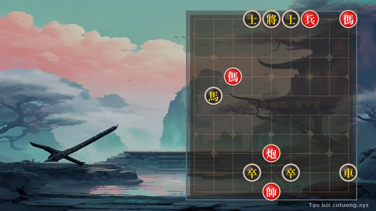 Thế cờ: Red General: The Strategy to Break the Black Double Horses - Free Online Xiangqi — Cờ Tướng Online
