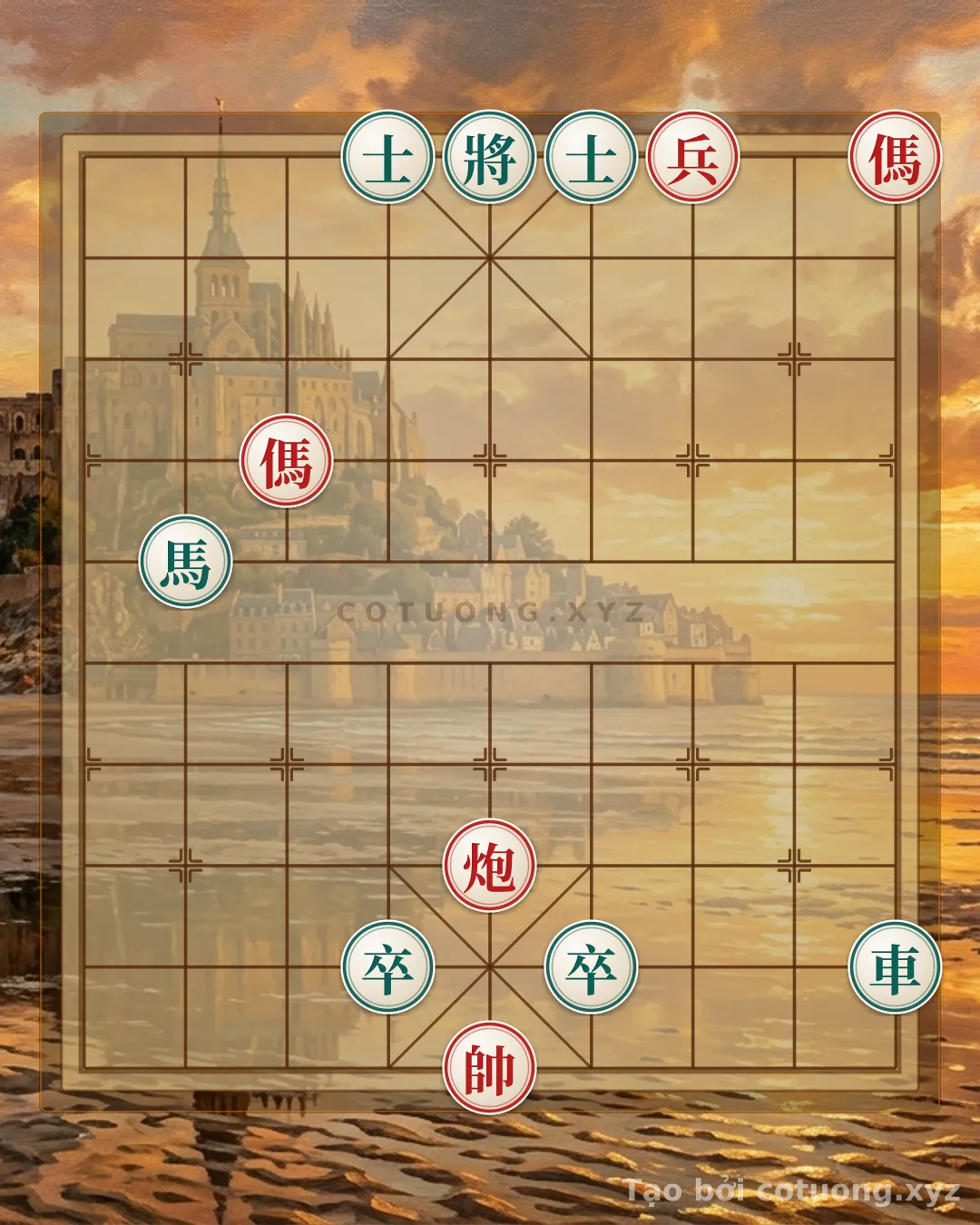 Challenge: Red General: The Strategy to Break the Black Double Horses - Free Online Xiangqi - Can you solve it?
