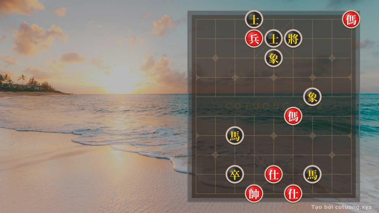 Thế cờ: The 'Evil Trap' Super Hard Xiangqi Position: Double Horses Interlock and Cannon Explosion - Red's Escape Strategy — Cờ Tướng Online