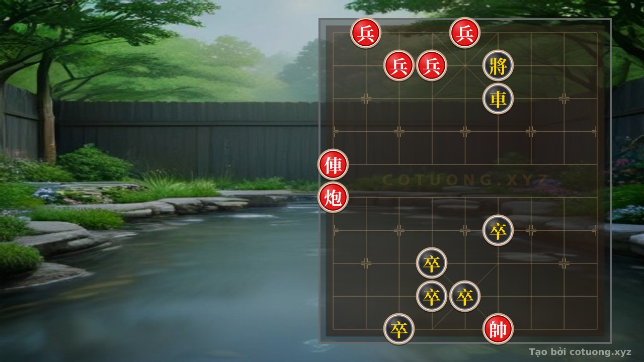 Thế cờ: Classic Xiangqi Position: Red Chariot Breaks the Siege, Black Pawn Retreats - Learning from the Battle of Bạch Đằng — Cờ Tướng Online