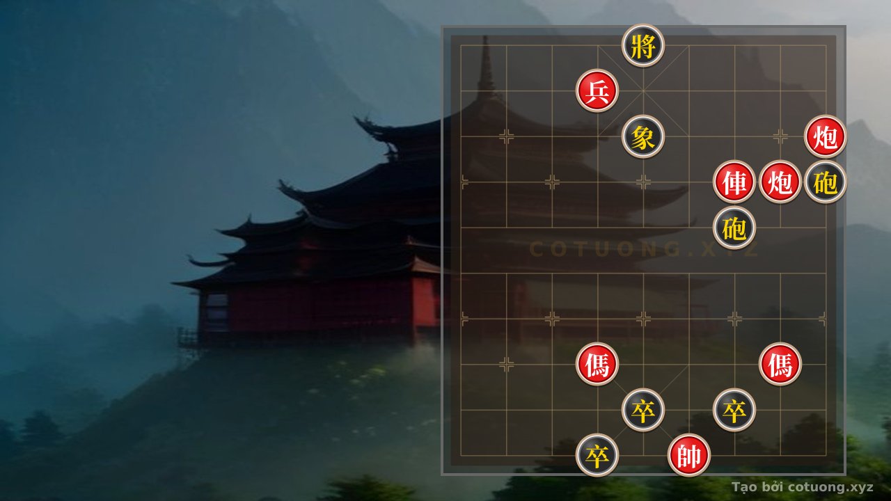 Thế cờ: Song Horse Interlocking: Red's Winning Strategy in 10 Moves — Cờ Tướng Online