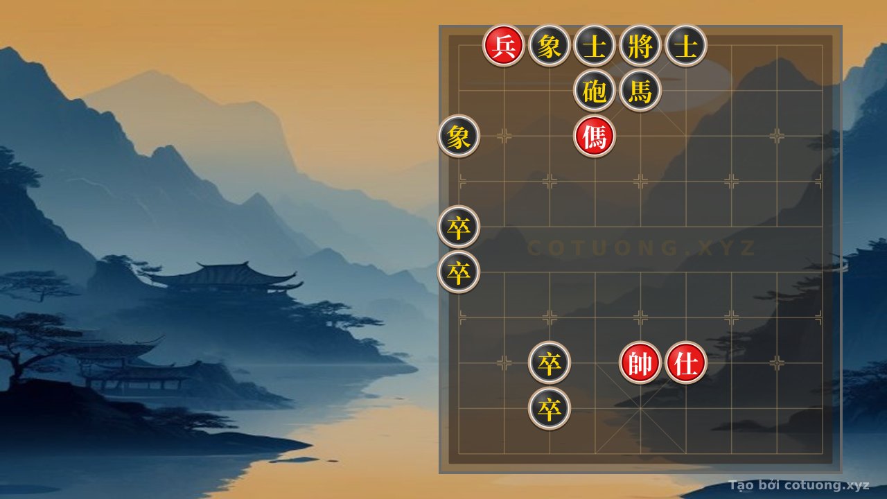 Thế cờ: Red General Chess: Strategy for Breaking the Pawn's Lock at File 8 Rank 10 — Cờ Tướng Online
