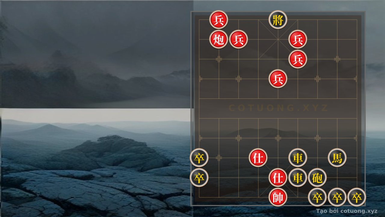 Thế cờ: Ancient Hidden Trap: When the Five-Cannon Red Forces Crush the Black Horse and Chariot - Mythical Chess Strategy #055a — Cờ Tướng Online