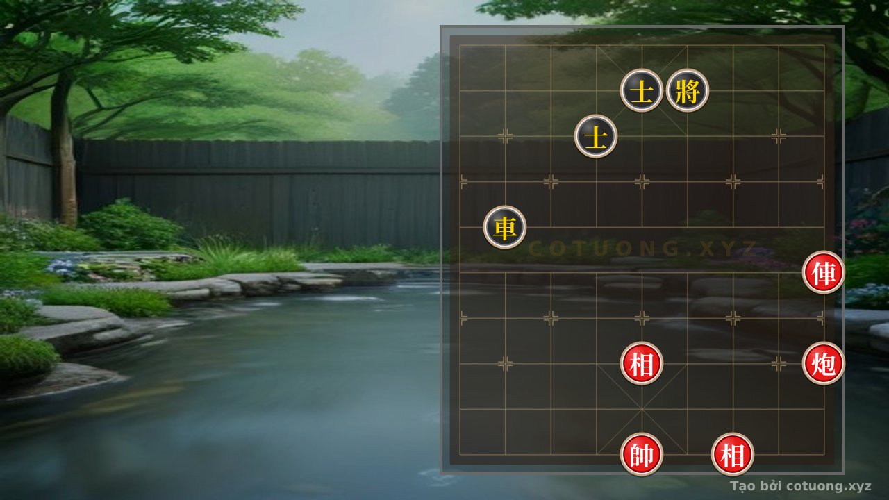 Thế cờ: Xiangqi: Red Chariot's Trap on the Black General at File 5 — Cờ Tướng Online