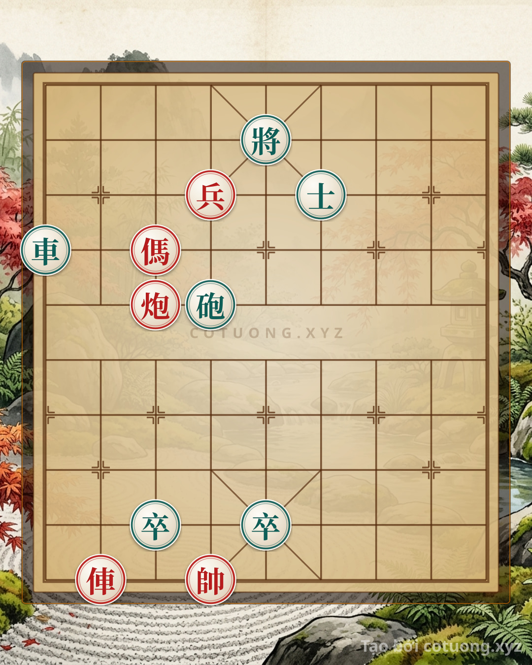 Challenge: Xiangqi Strategy Insight: Red Rook on File 8 vs Black Cannon on File 4 - Basic Xiangqi Tactics - Can you solve it?