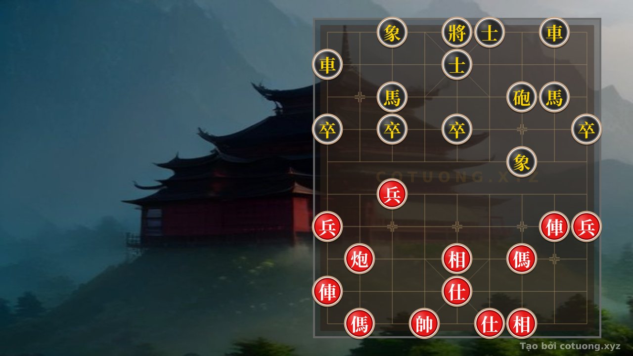 Thế cờ: Red General's Chess: Counterattack Strategy from the Red Chariot at 2-4 — Cờ Tướng Online