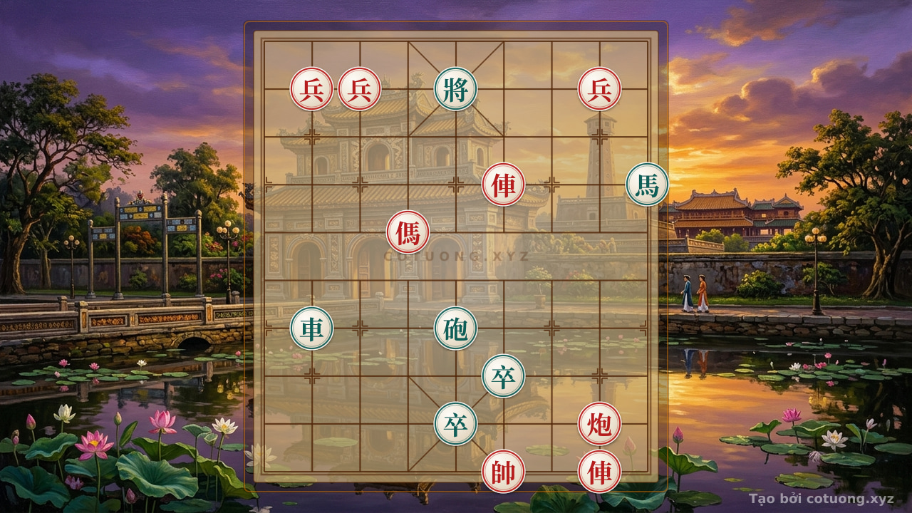 Thế cờ: The 'Red Cliff Reenacted' Chess Position: When the Red Chariot Roars and the Black Cannon Flickers - Decoding a Life-or-Death Board in One Move — Cờ Tướng Online