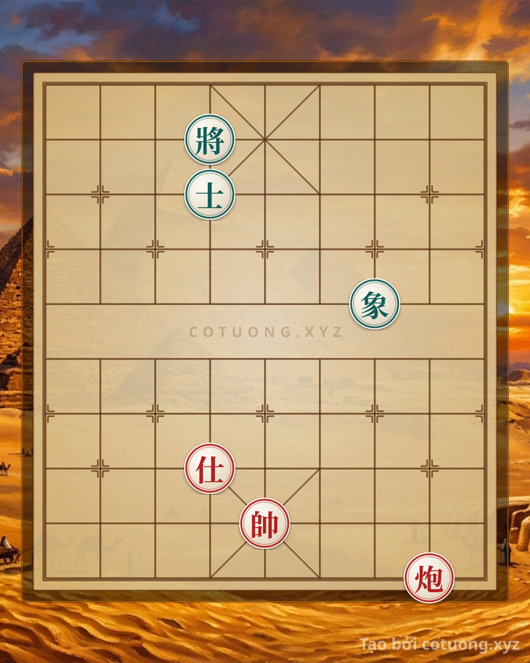 Challenge: Xiangqi Online Analysis: Red vs Black Board Position - Pháo and General Tactics in a Tense Battle - Can you solve it?
