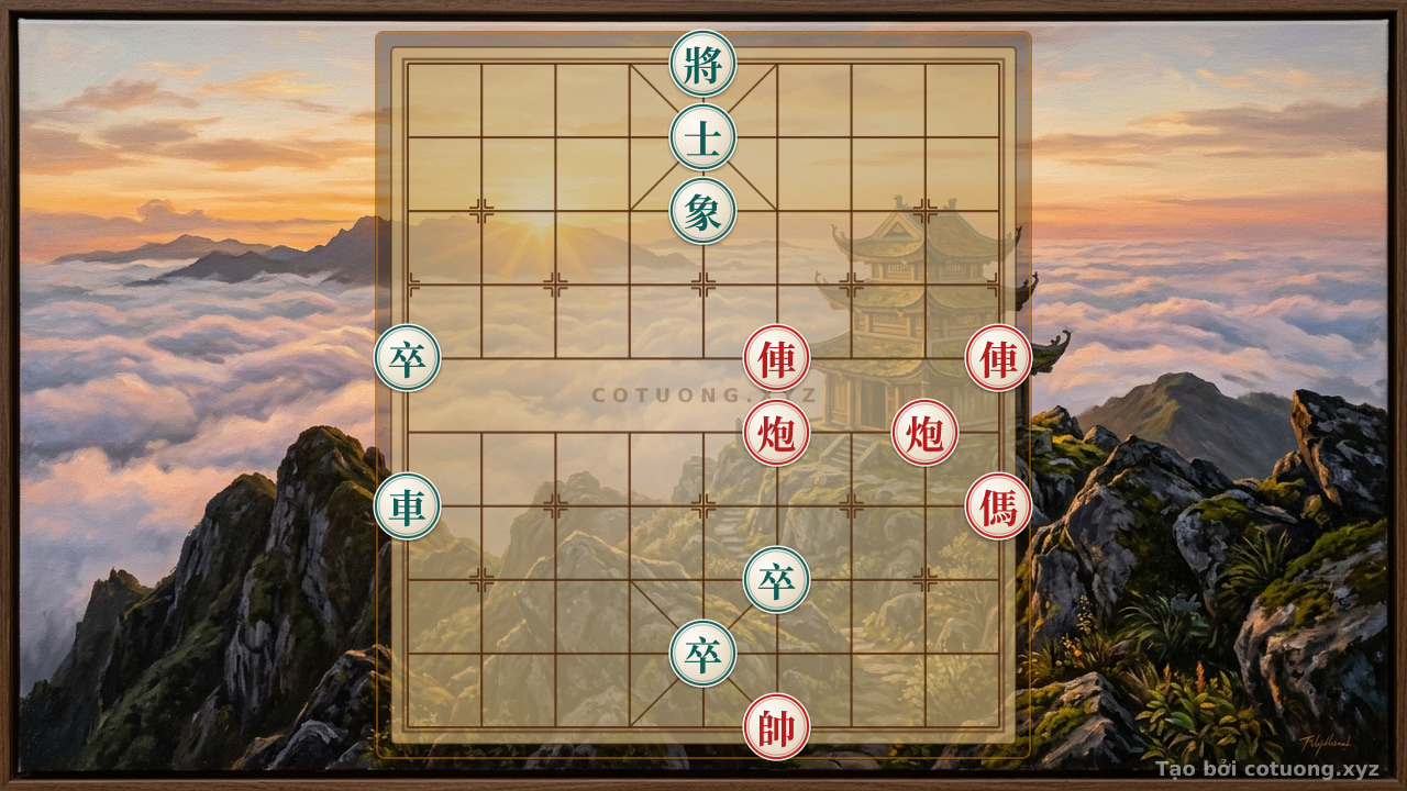Thế cờ: The 'Red Chariot Onslaught' Formation - A Brutal Strategy Like a Terrifying Still-Life Painting — Cờ Tướng Online