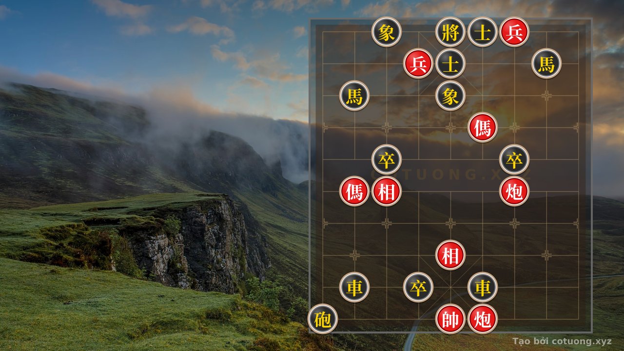 Thế cờ: Red Chariot Blockade: The Double Black Horse Strategy in Chinese Chess — Cờ Tướng Online
