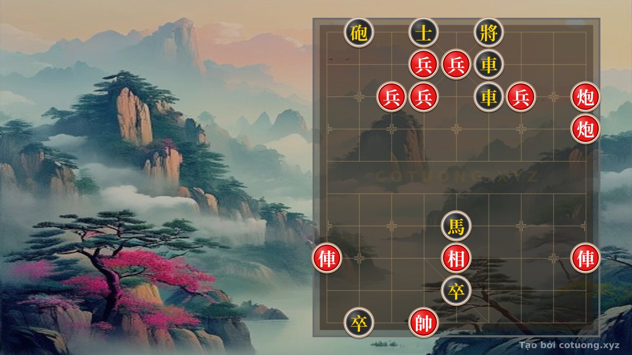 Thế cờ: Red Cannon Exposed on 1st Rank, 8th File: A Crucial Move in Xiangqi — Cờ Tướng Online