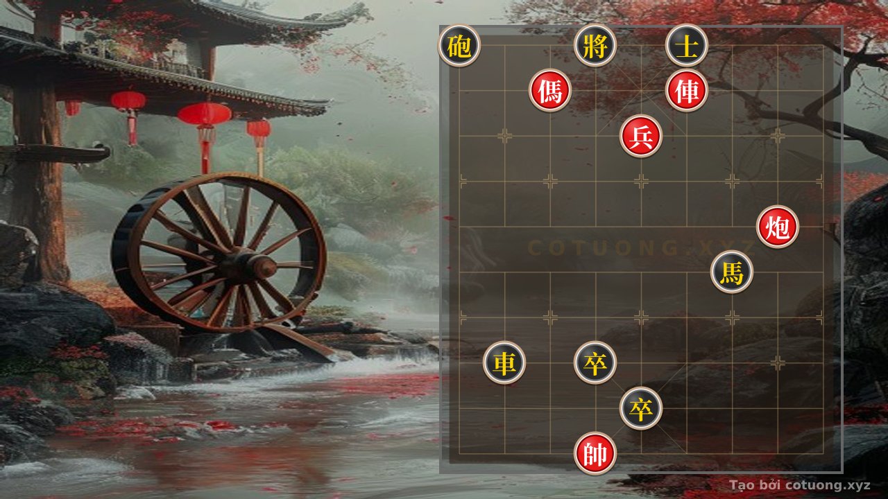 Thế cờ: Red Cannon Hides, Black Chariot Moves: A Psychological Battle on the Xiangqi Board — Cờ Tướng Online