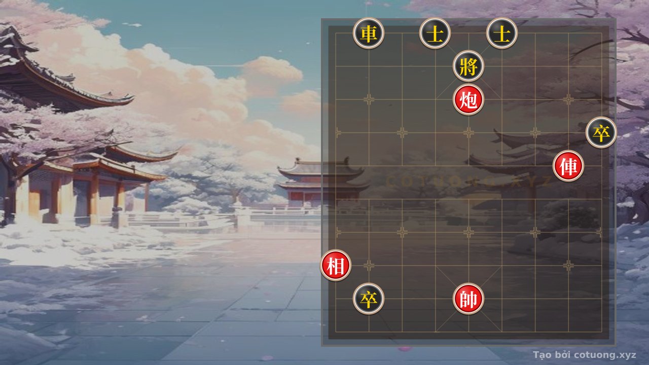Thế cờ: Decisive Move: Red Cannon Completely Controls the Crucial Position in the Bloody Endgame — Cờ Tướng Online