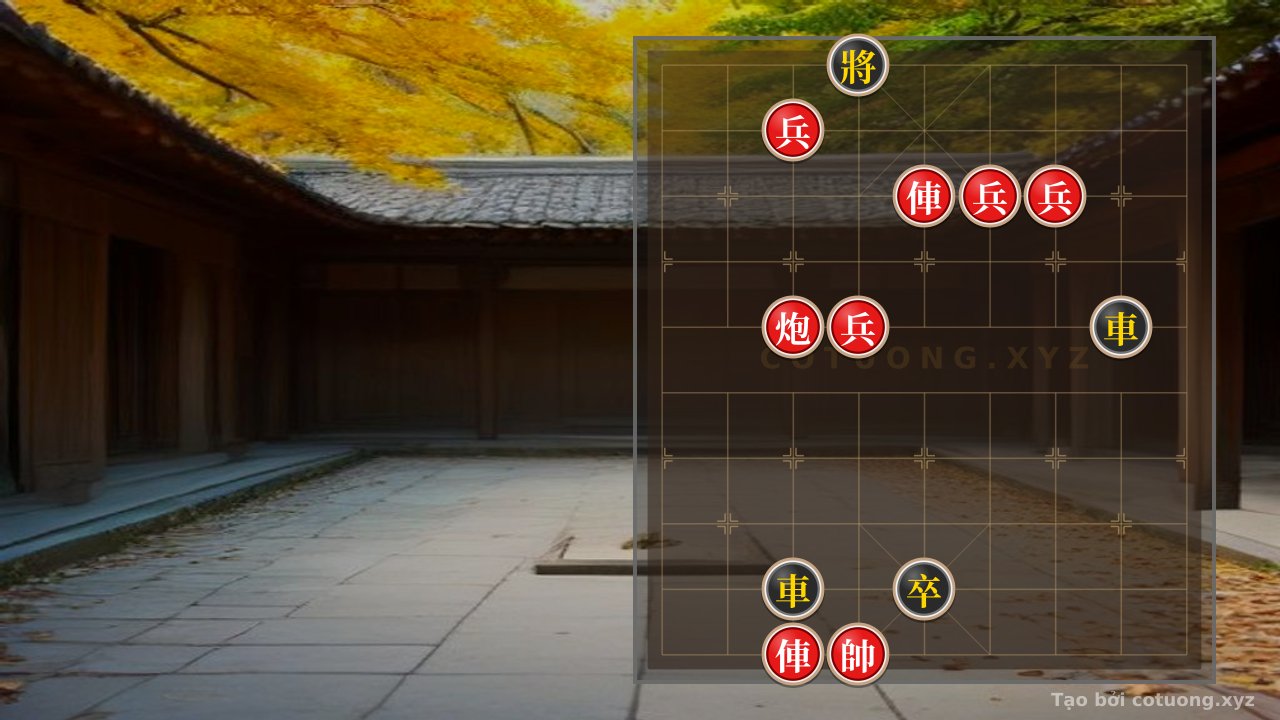 Thế cờ: Xiangqi (Chinese Chess): Red's Strategy Using the Chariot to Attack and Retreat the Black General Like White Water — Cờ Tướng Online