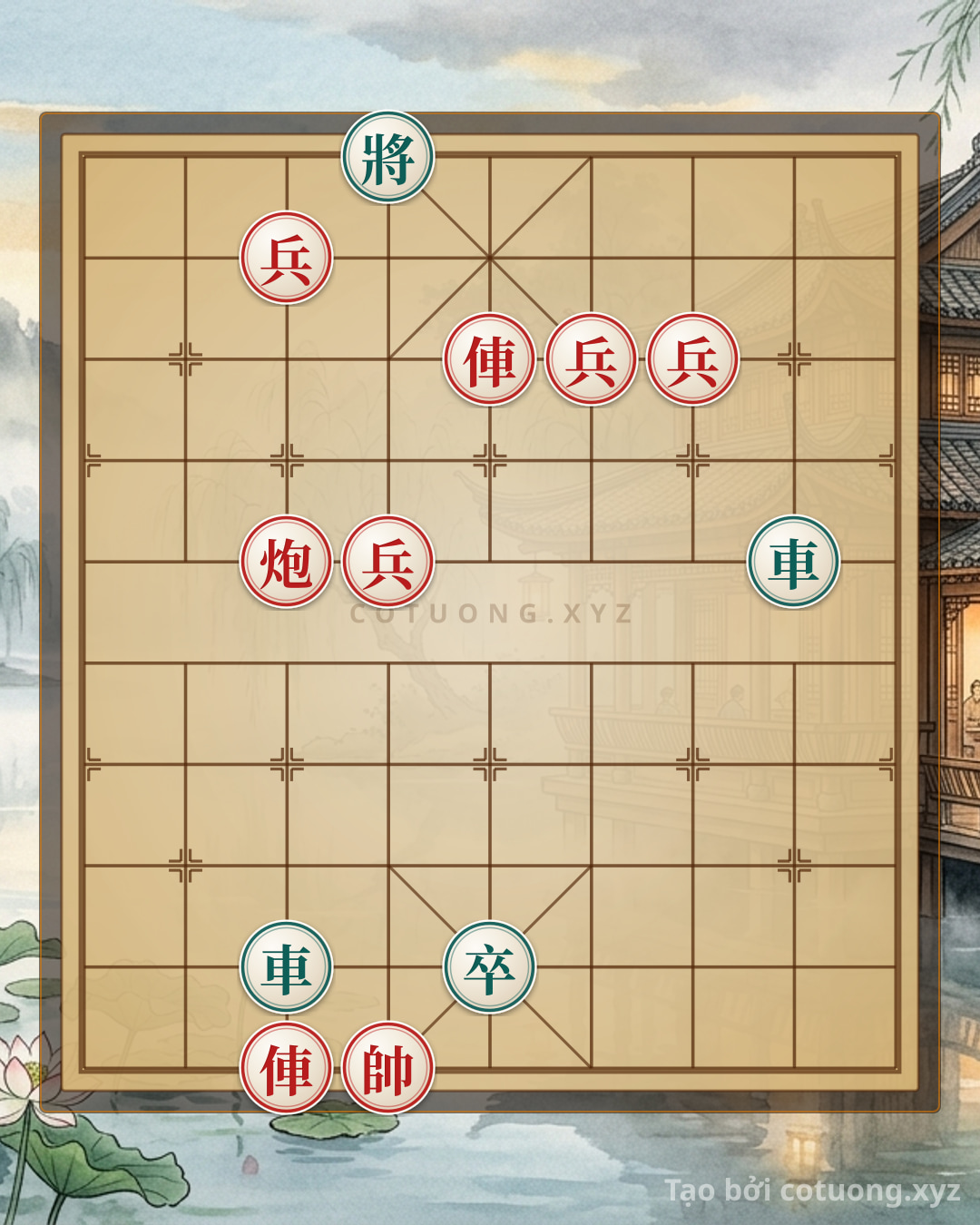 Challenge: Xiangqi (Chinese Chess): Red's Strategy Using the Chariot to Attack and Retreat the Black General Like White Water - Can you solve it?