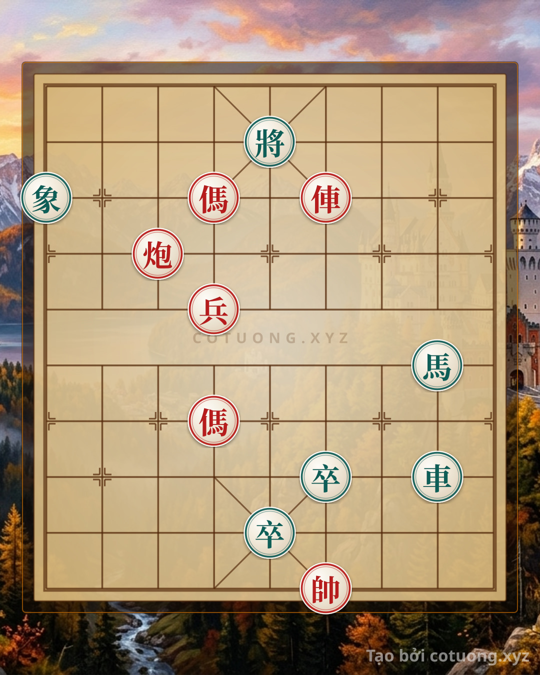 Challenge: Masterstroke: Red's Rook-Cannon 2 Horses Crush Black's Elephant and Horse in One Surprising Move - Can you solve it?
