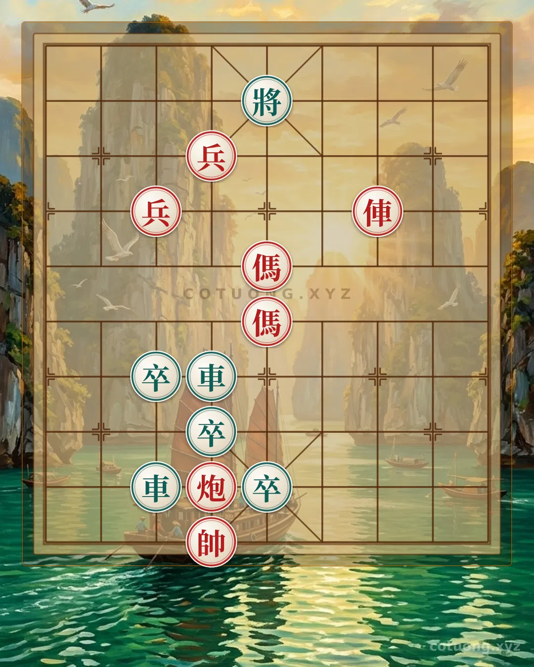 Thế cờ: Xiangqi: Red Advantage Opening - Double Horse Exchange — Cờ Tướng Online