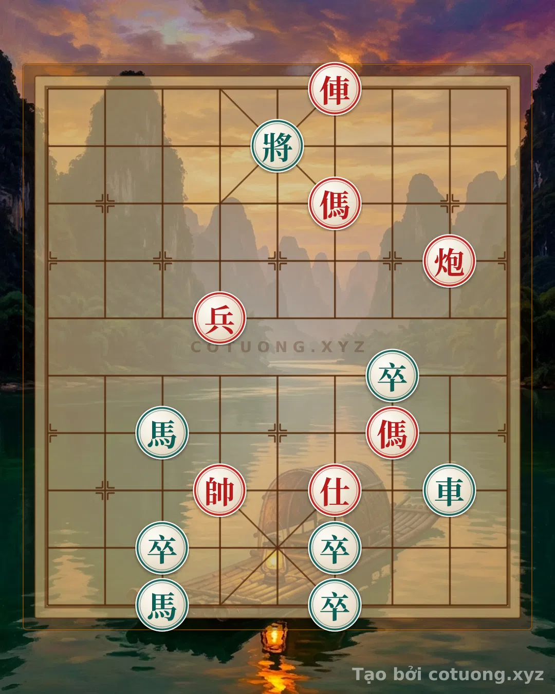 Thế cờ: The Red Chariot's Lonely Stand: A Lesson in Patience in the Battle of Chinese Chess — Cờ Tướng Online