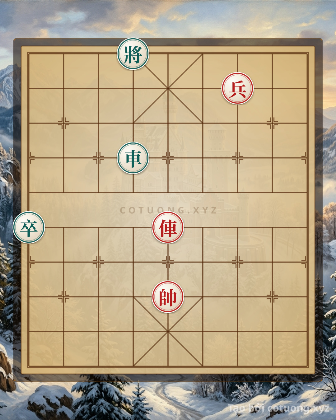 Challenge: Red Rook's Straight Attack: Red Rook Pierces Black General in 3 Moves - Can you solve it?