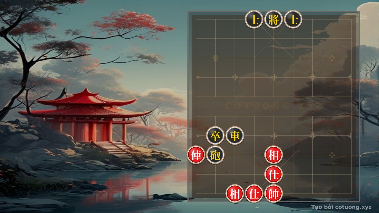 Thế cờ: Red Rook on File 9, Rank 3: Planning to Capture the Black General in a Leap — Cờ Tướng Online