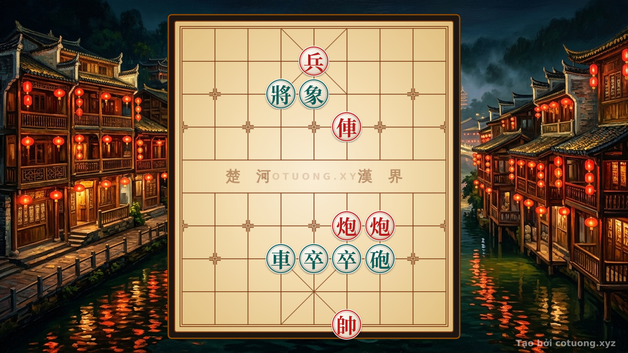 Thế cờ: The 'Black Cannon on File 7, Rank 3' Trap - A Lethal Strategy for Red in the 'Two Cannons Cross-Fire' Formation — Cờ Tướng Online