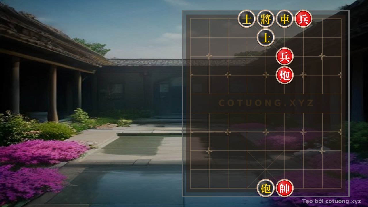 Thế cờ: Super Difficult Xiangqi: Black Rook and Red Cannon Clash on File 5 - How to Win with Red Advisor — Cờ Tướng Online