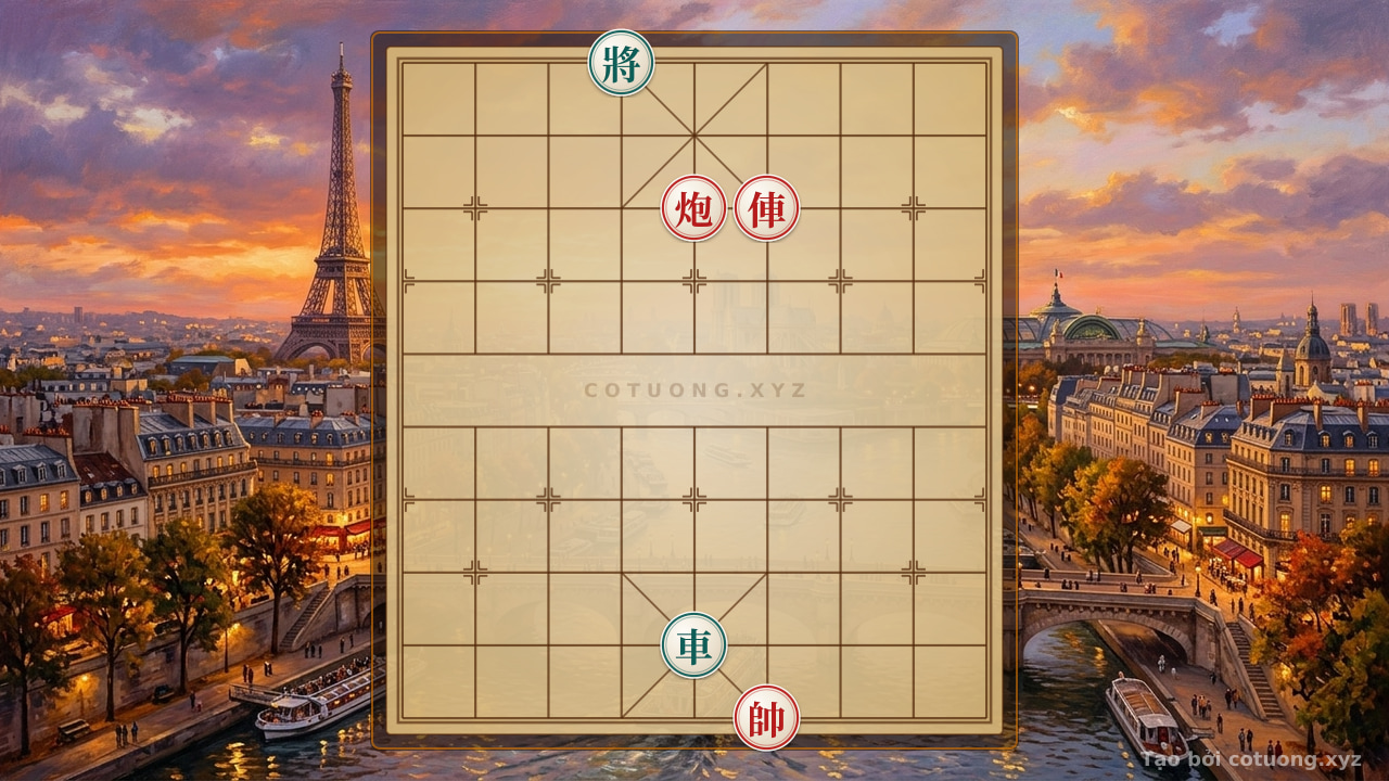 Thế cờ: The Legendary One-Move Checkmate: The Classic Art of the Rook-Cannon Killing the Rook — Cờ Tướng Online