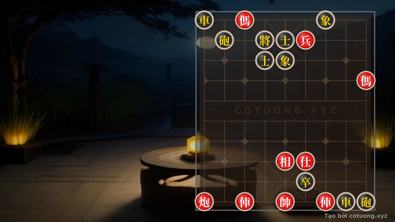 Thế cờ: The Art of Counterattacking in Desperation: The Single Rook's Path to Defeat the Red Double Horses — Cờ Tướng Online
