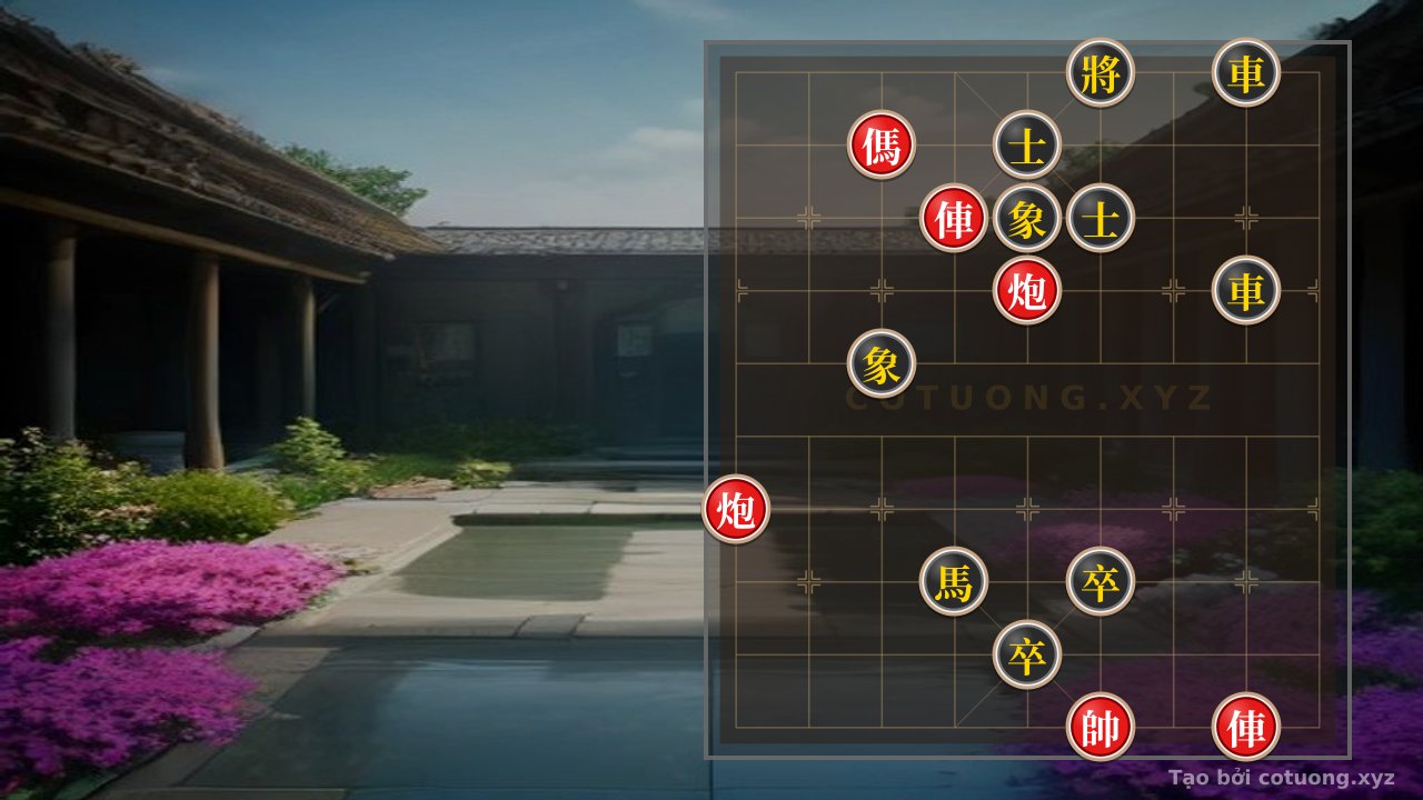 Thế cờ: Red General Chess: Mastering the Rook-Cannon Strategy in a Tricky Position — Cờ Tướng Online