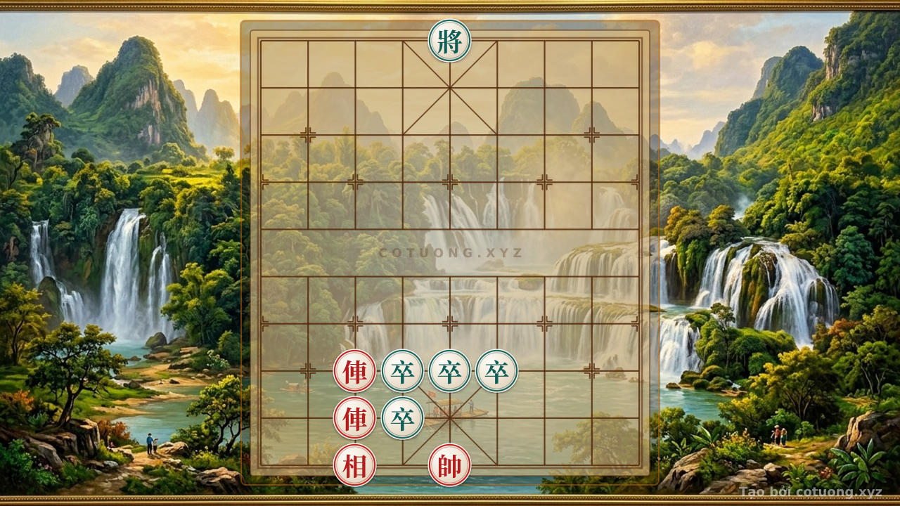 Thế cờ: Xiangqi: The Strategy of the Red Army's Defeat of the Black God's Pawn — Cờ Tướng Online